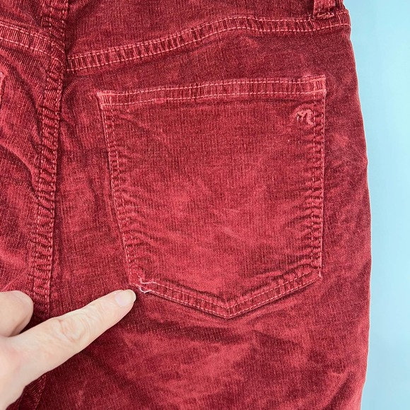 Madewell 10" High-Rise Skinny Cords Corduroy Pants Women's Size 26T Rust Orange - Picture 9 of 9